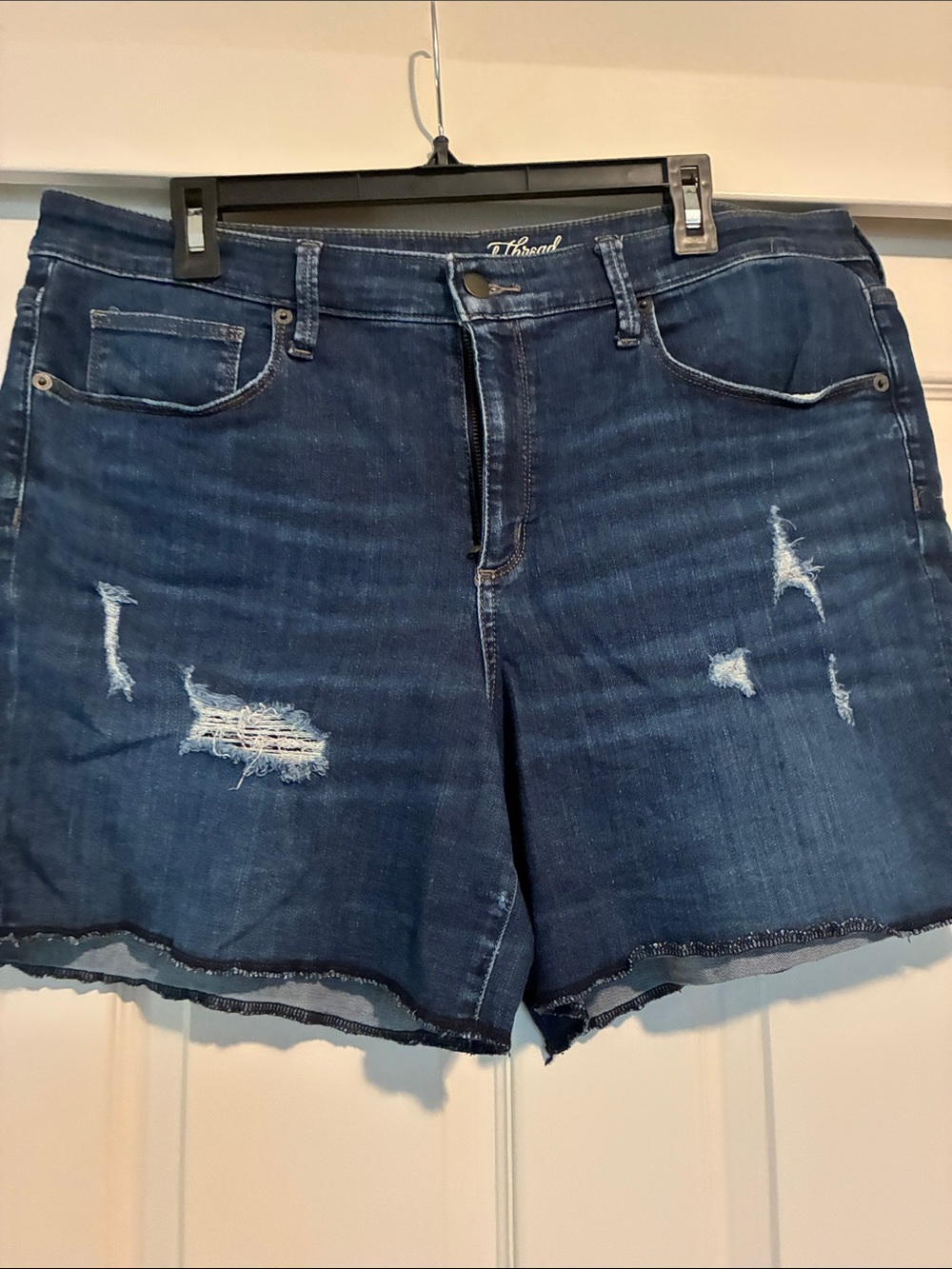 Universal Thread Dark Blue Distressed Jean Shorts